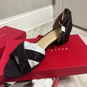 Kelly & Kate Sparkly Black Sandals - Size 10 NIB
